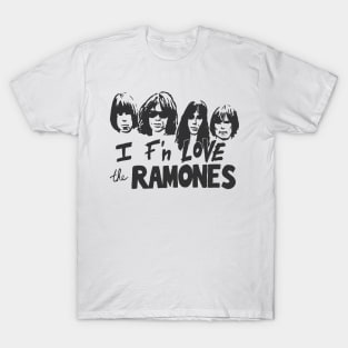 RAMONES LOVE IN HEART PREMIUM DESIGN T-Shirt